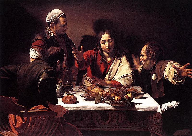  1596 - Cena in Emmaus, National Gallery, Londra